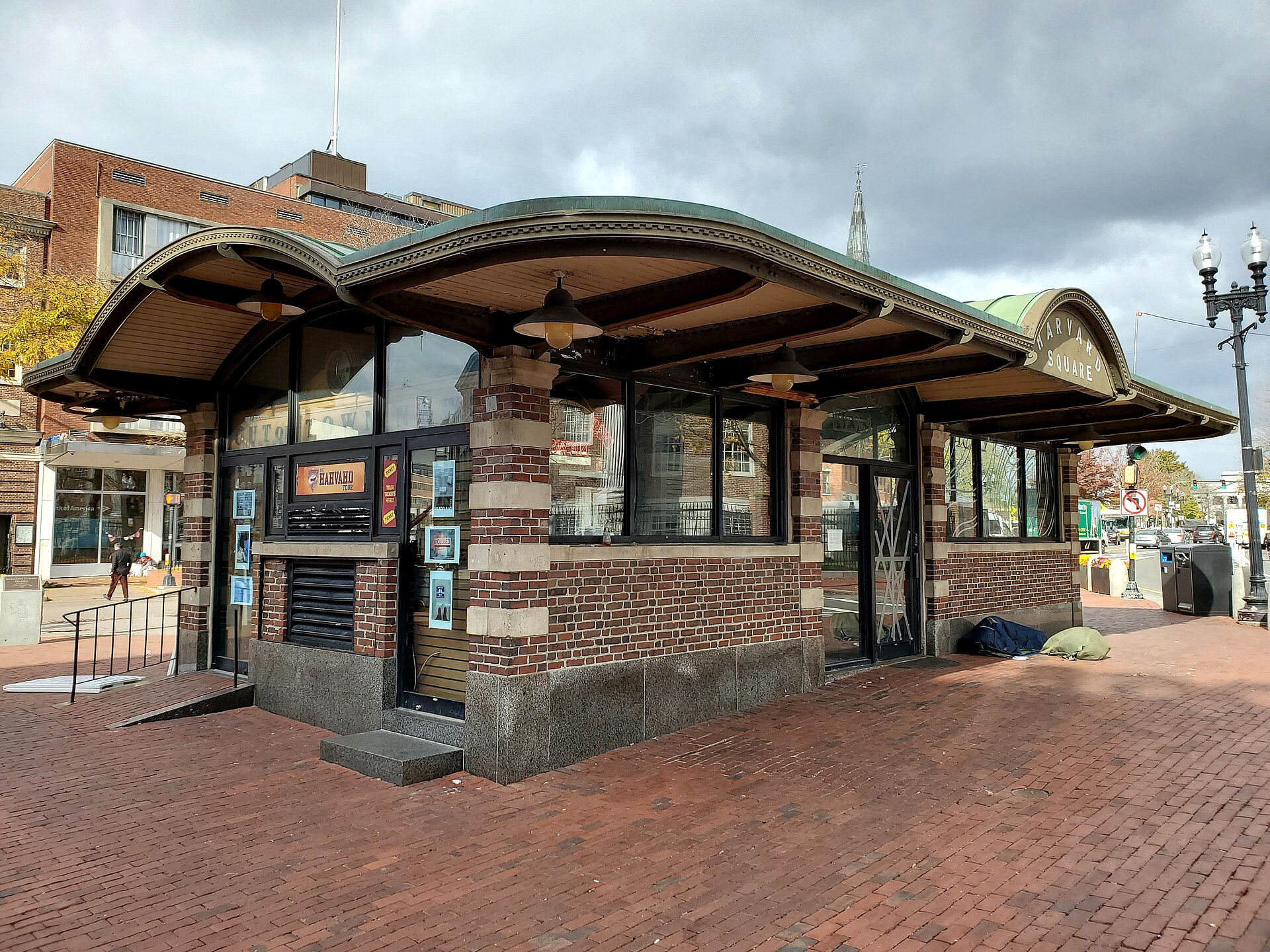 Harvard Square subway kiosk