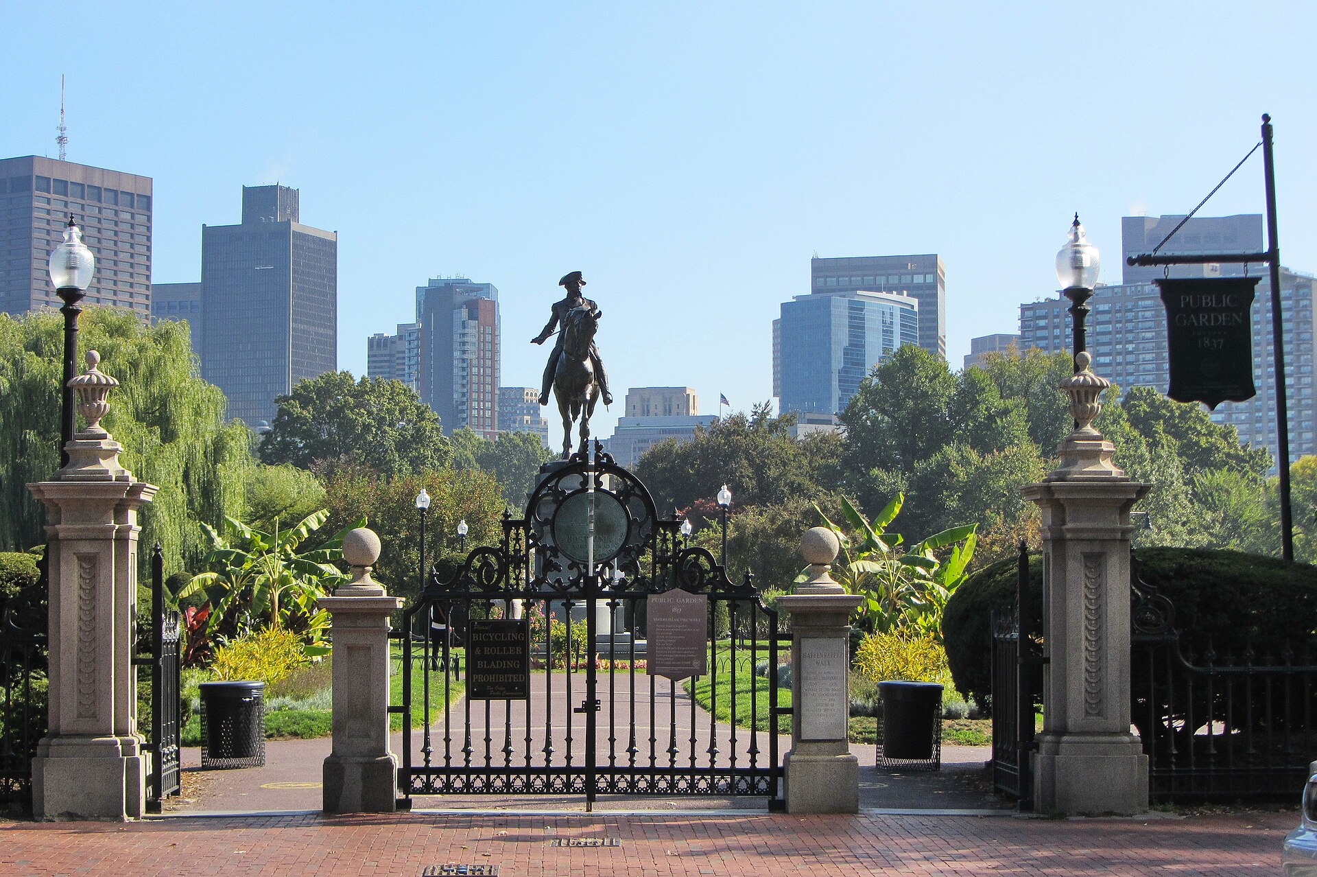 Paths and trees in the Boston Public Garden