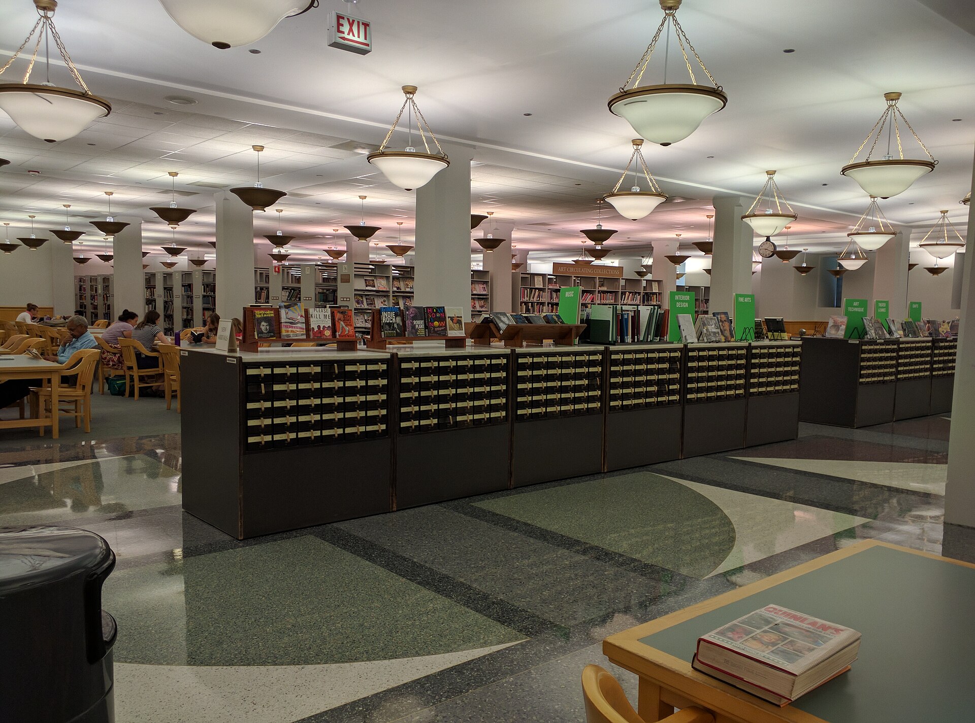 Music section inside Harold Washington Library
