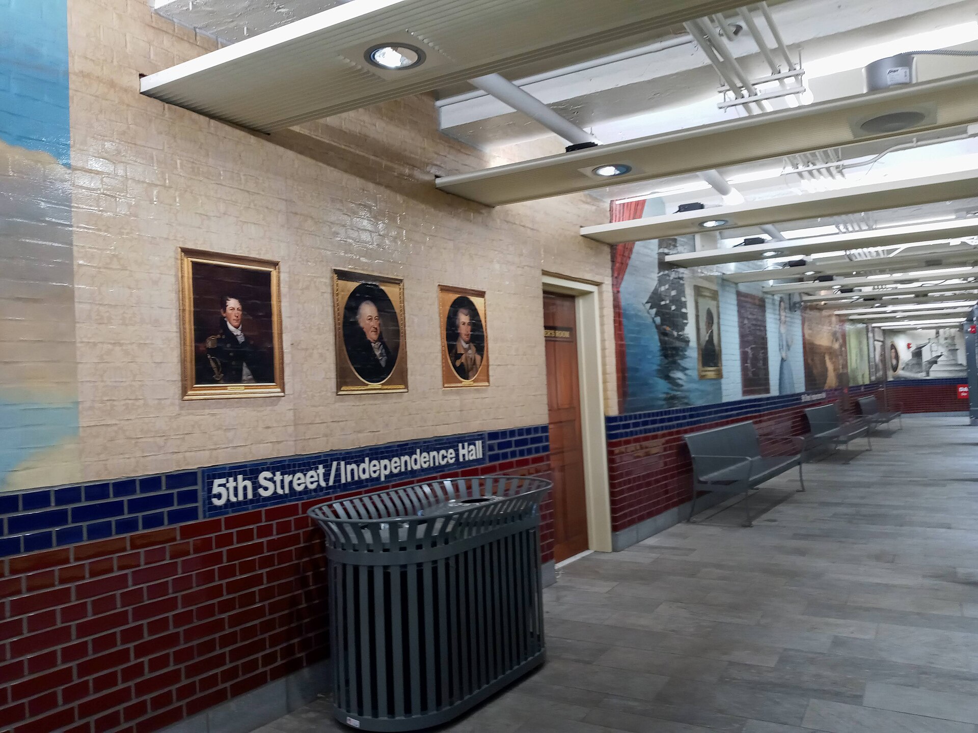 Charles Willson Peale portraits in 5th Street station