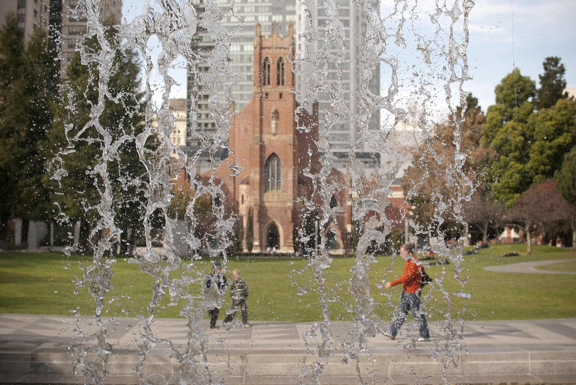 Yerba Buena Gardens waterfall